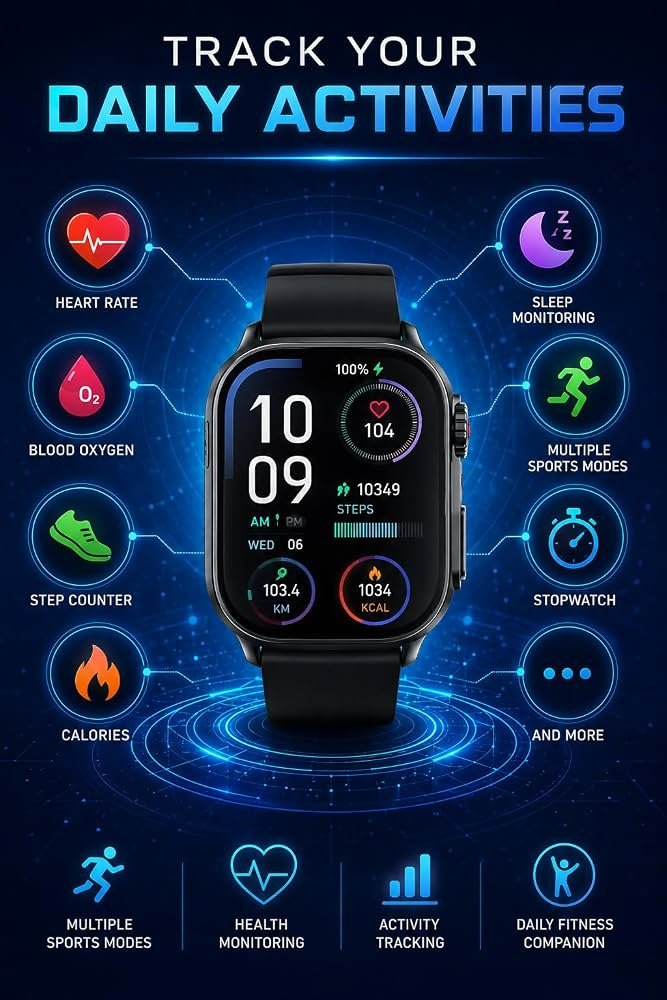 Ultra 3 Pro Smart Watch with 7 Strap Combo | Bluetooth Calling Smartwatch for Men & Women